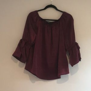 BCX Gem-toned bell sleeve top